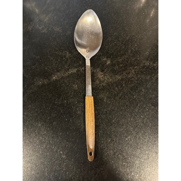 Regent Park Other - Regent Stainless Japan Serving Spoon Wooden Handle Fighting Lions Logo